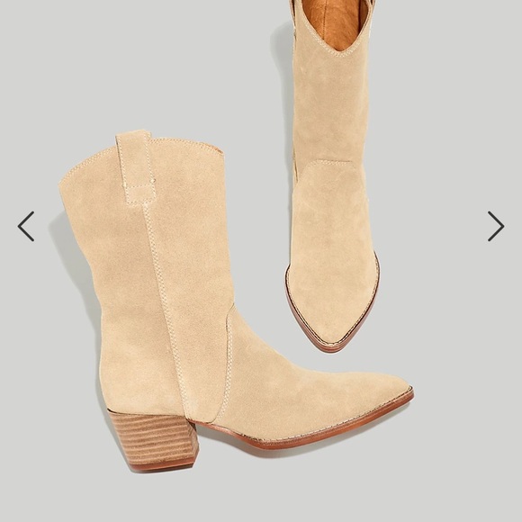 Madewell Cassity tall western boots suede New without original box - Picture 2 of 3